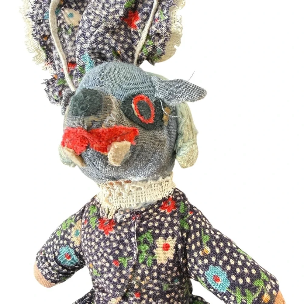 Vintage Little Red Riding Hood Topsy Turvy Doll Cloth Grandma And Wolf 9